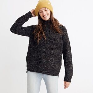 Madewell Colorfleck Ribbed Turtleneck Sweater Women’s Size Small